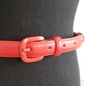 Red Skinny Belt